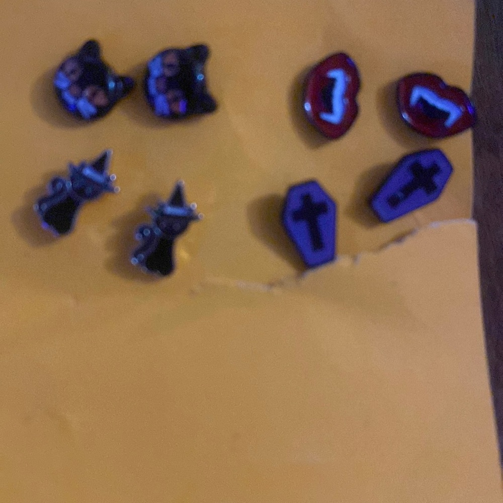 Halloween Cat and Vampire Earrings